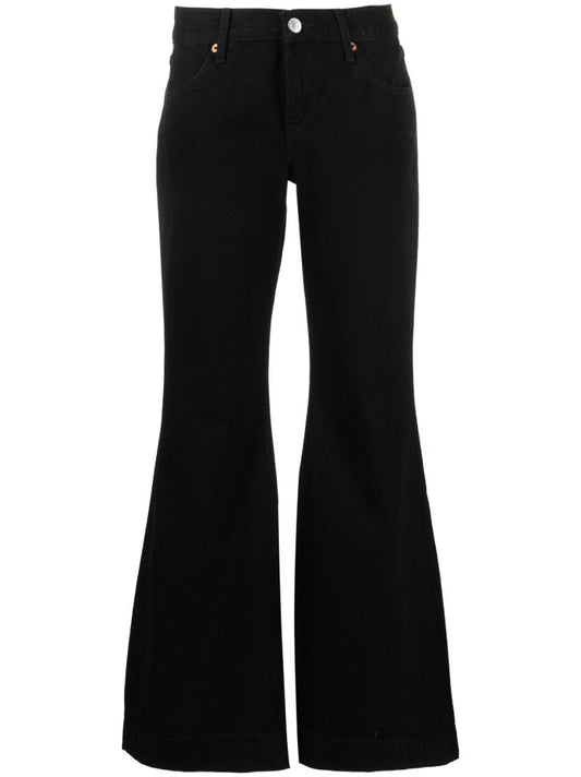 Black Ã¢â_x0082_¬Ë_x009c_70s Mid-rise Flared Jeans
