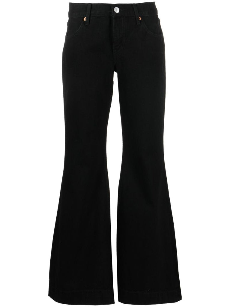 Black Ã¢â_x0082_¬Ë_x009c_70s Mid-rise Flared Jeans