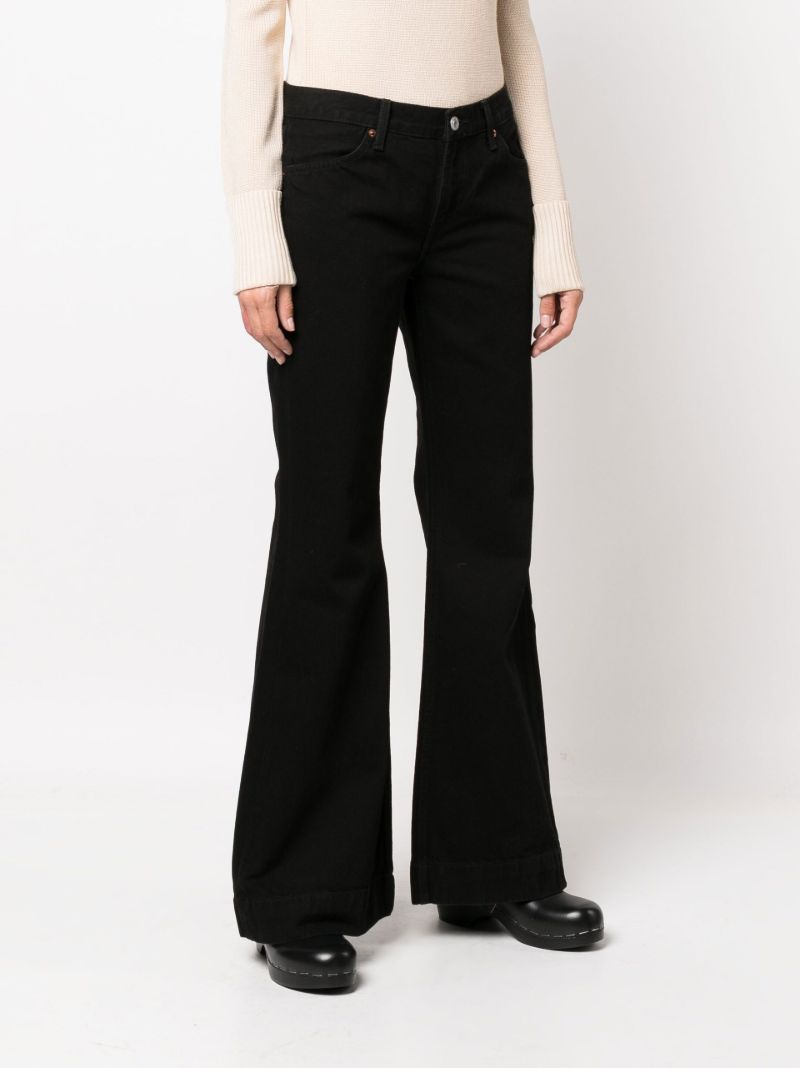 Black Ã¢â_x0082_¬Ë_x009c_70s Mid-rise Flared Jeans