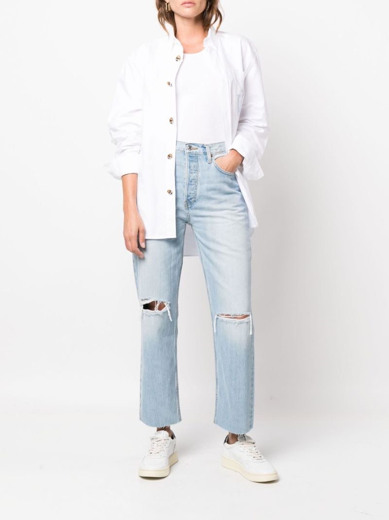 Blue Ã¢â_x0082_¬Ë_x009c_70s Stove Pipe Cropped Jeans