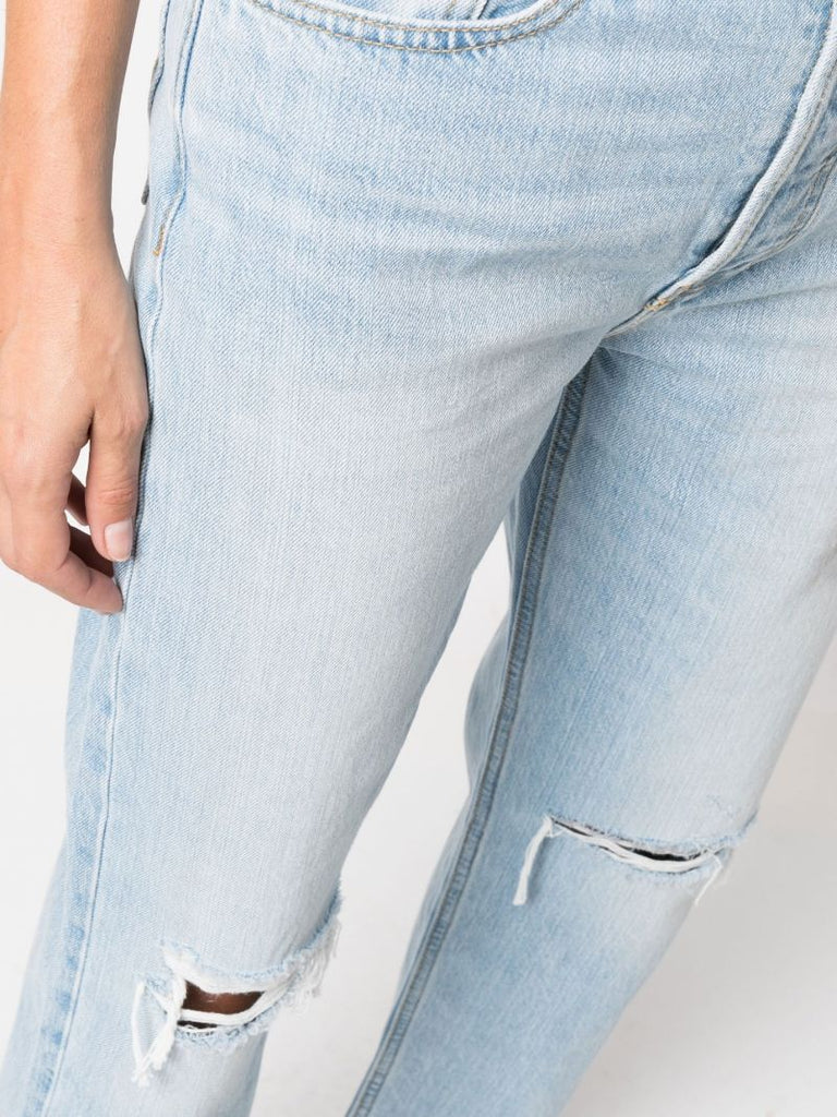 Blue Ã¢â_x0082_¬Ë_x009c_70s Stove Pipe Cropped Jeans