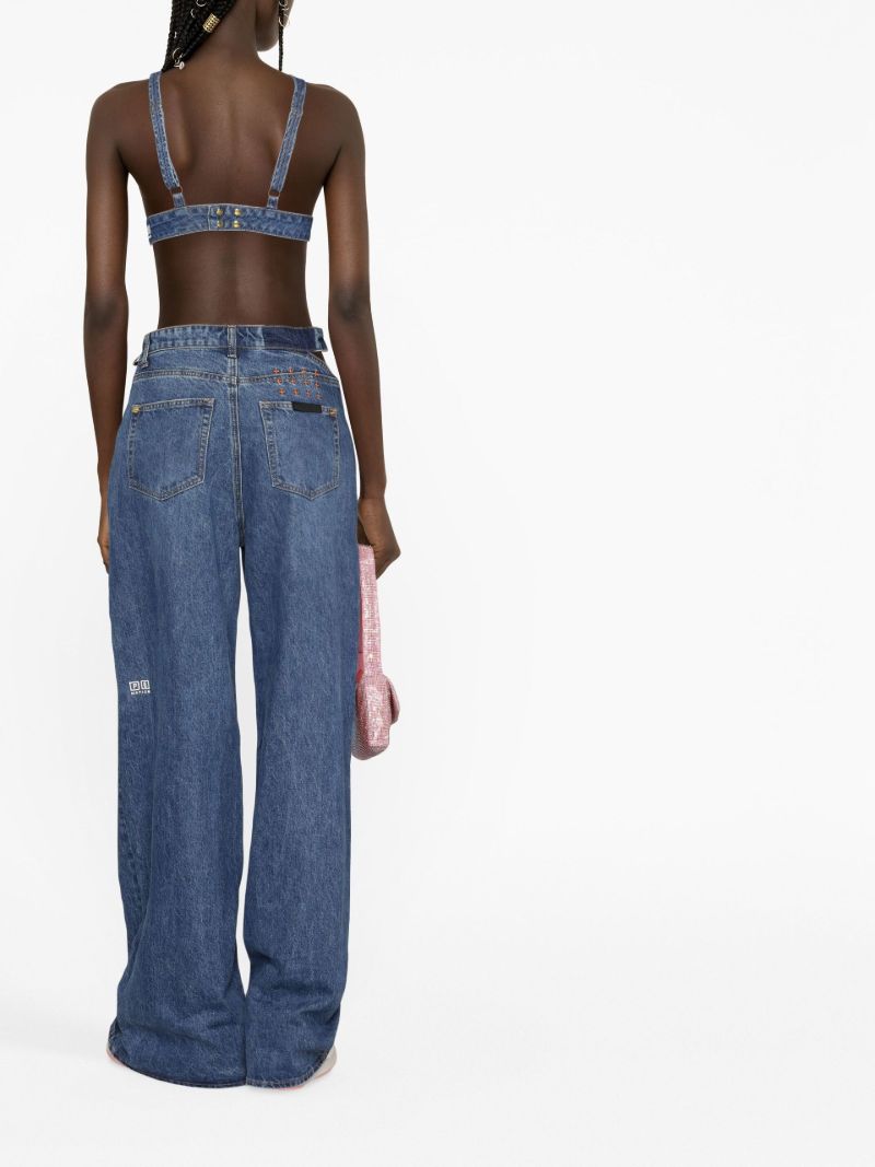 X P.e Nation Blue Runaway Denim Bralette