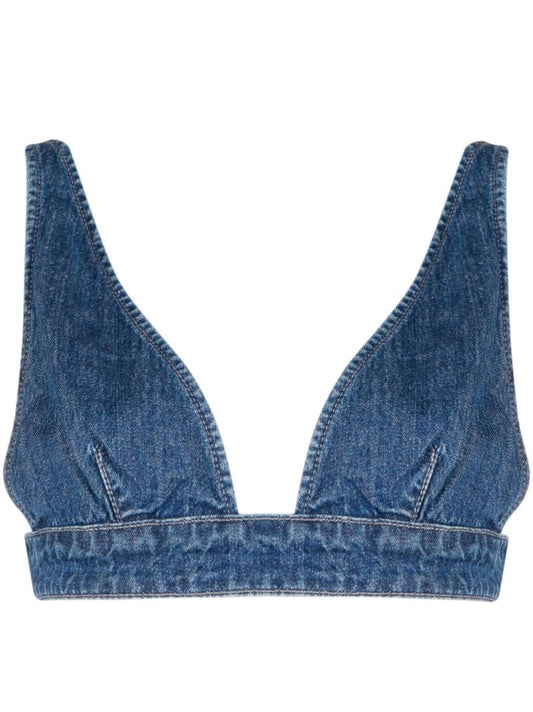 X P.e Nation Blue Runaway Denim Bralette