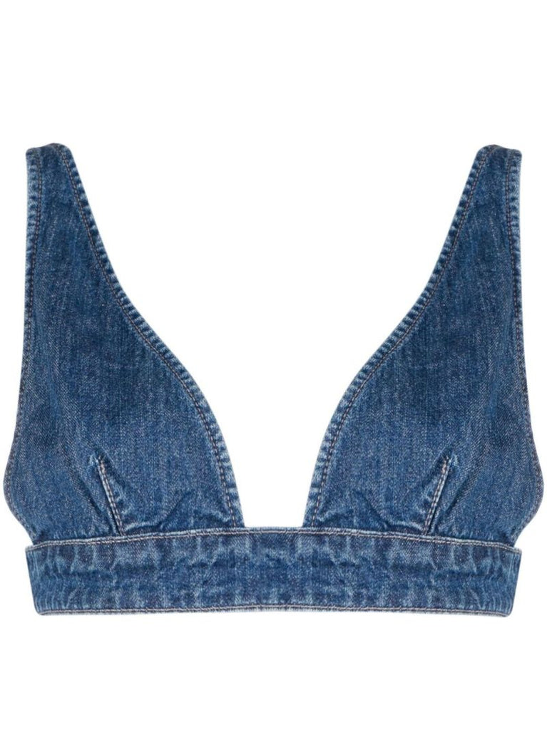 X P.e Nation Blue Runaway Denim Bralette