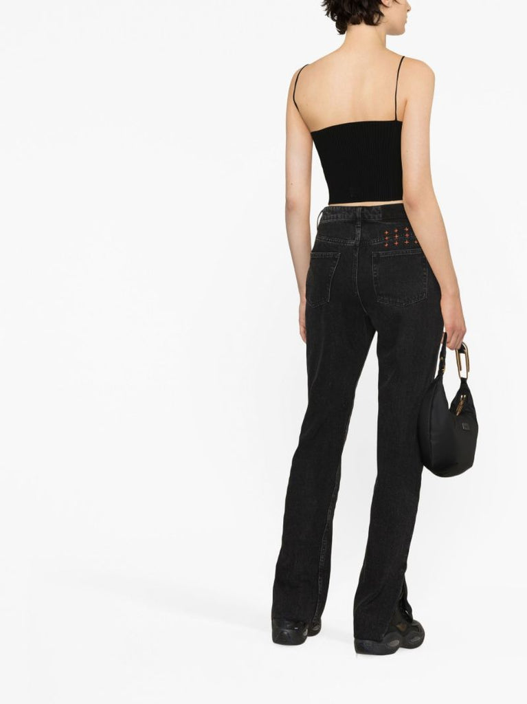 X P.e Nation Black Melrose Straight-leg Jeans
