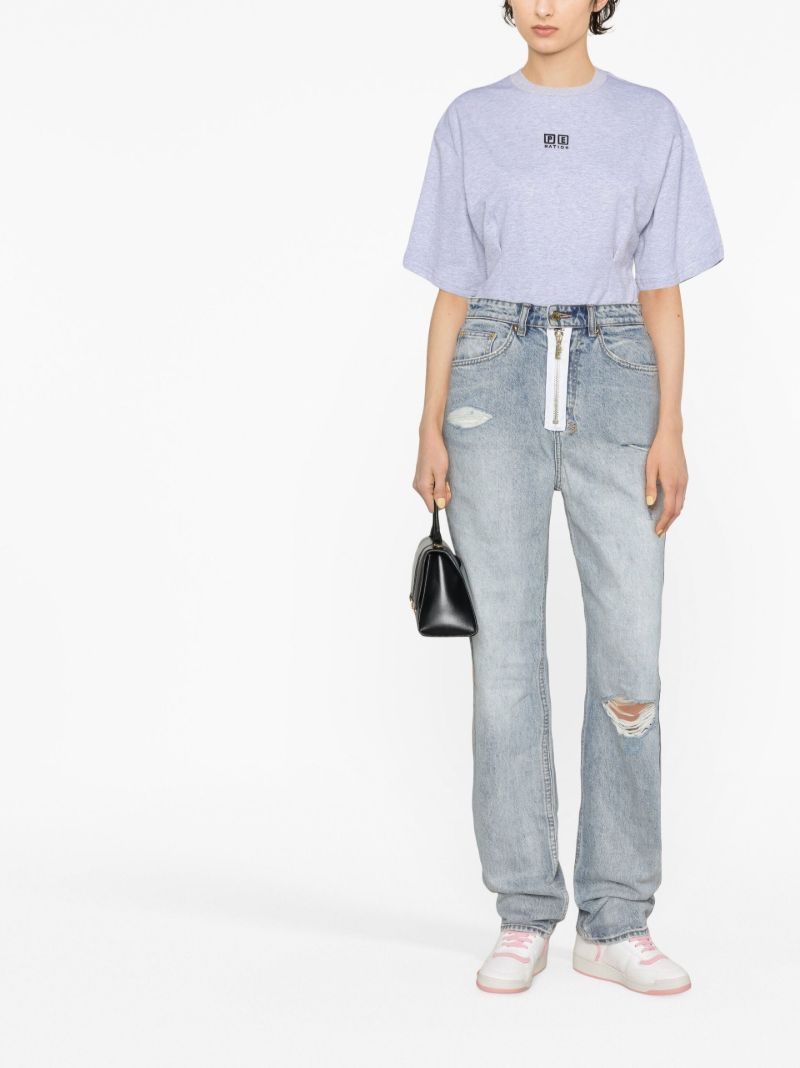 X P.e Nation Blue Playback Straight-leg Jeans