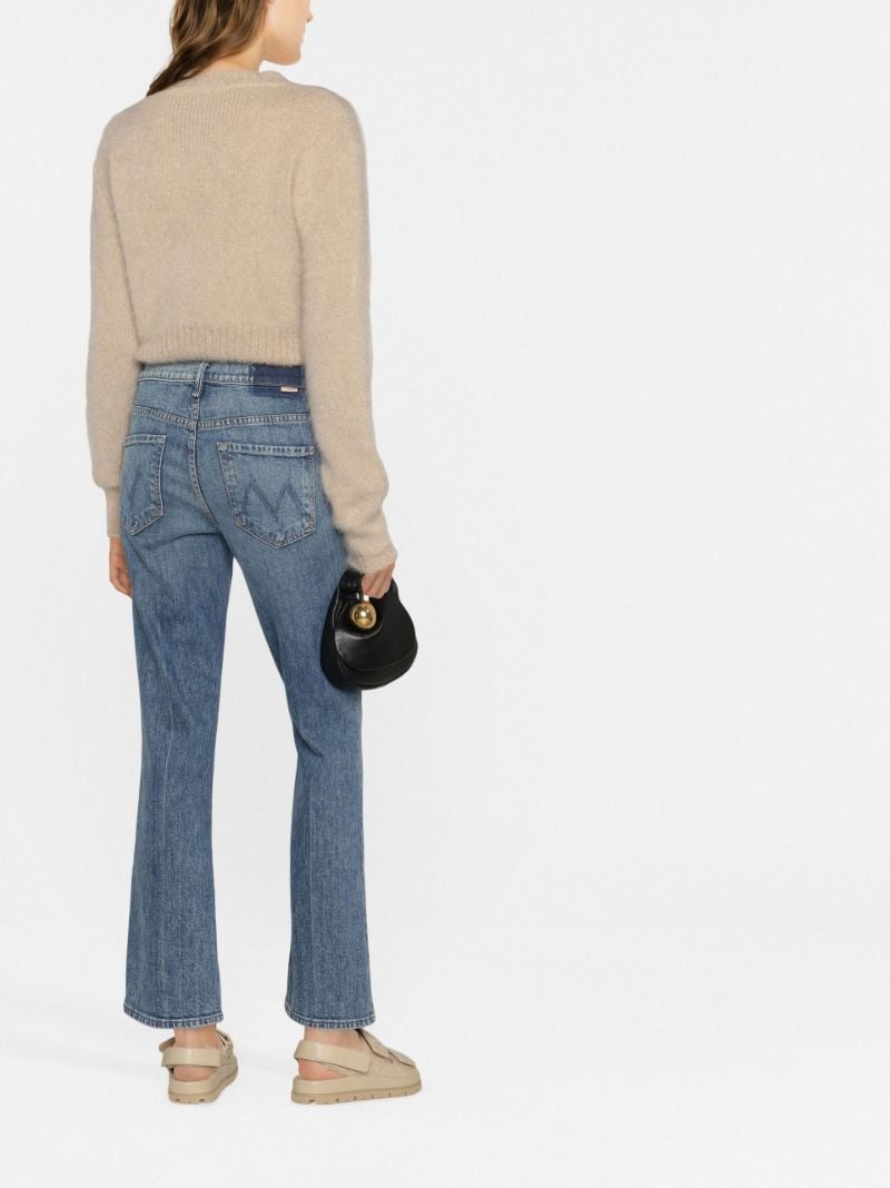 Blue High-rise Straight-leg Jeans