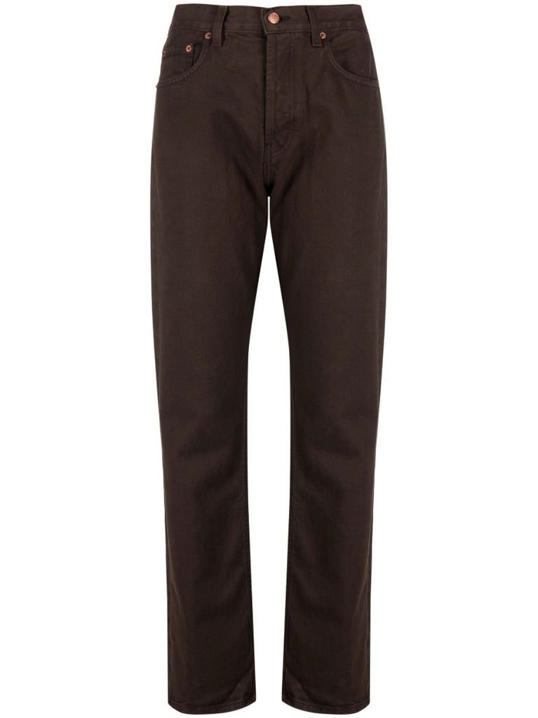 Brown Brit Straight-leg Jeans