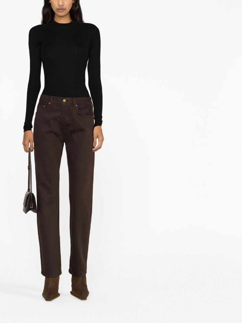 Brown Brit Straight-leg Jeans