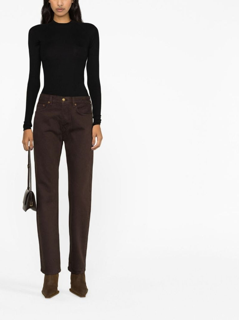 Brown Brit Straight-leg Jeans