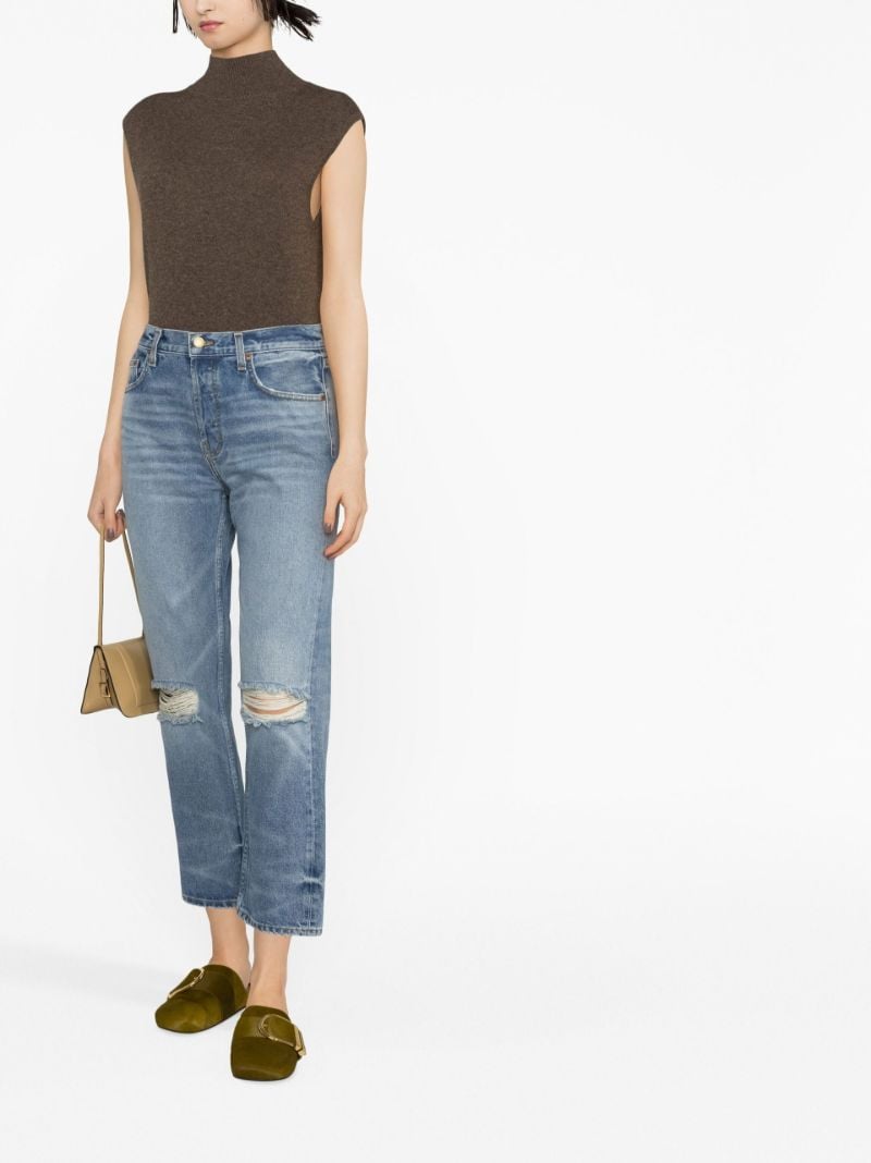 Blue Marcel Cropped Straight-leg Jeans