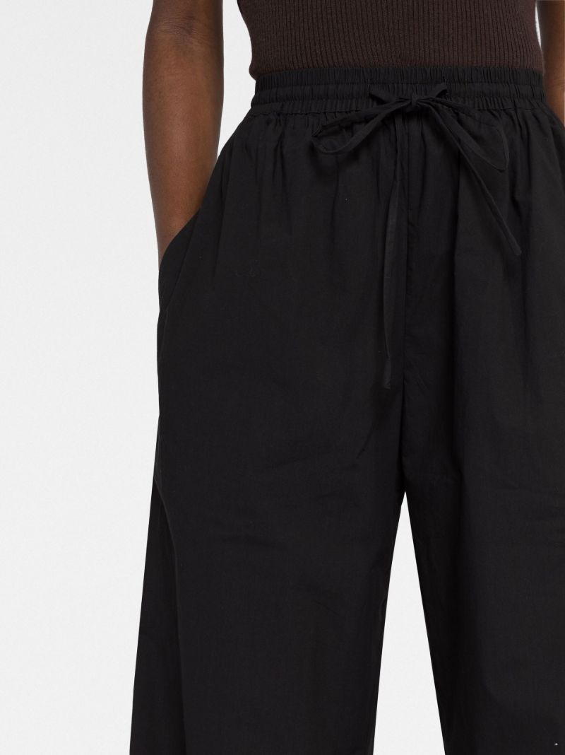 Black Organic Cotton Straight-leg Trousers