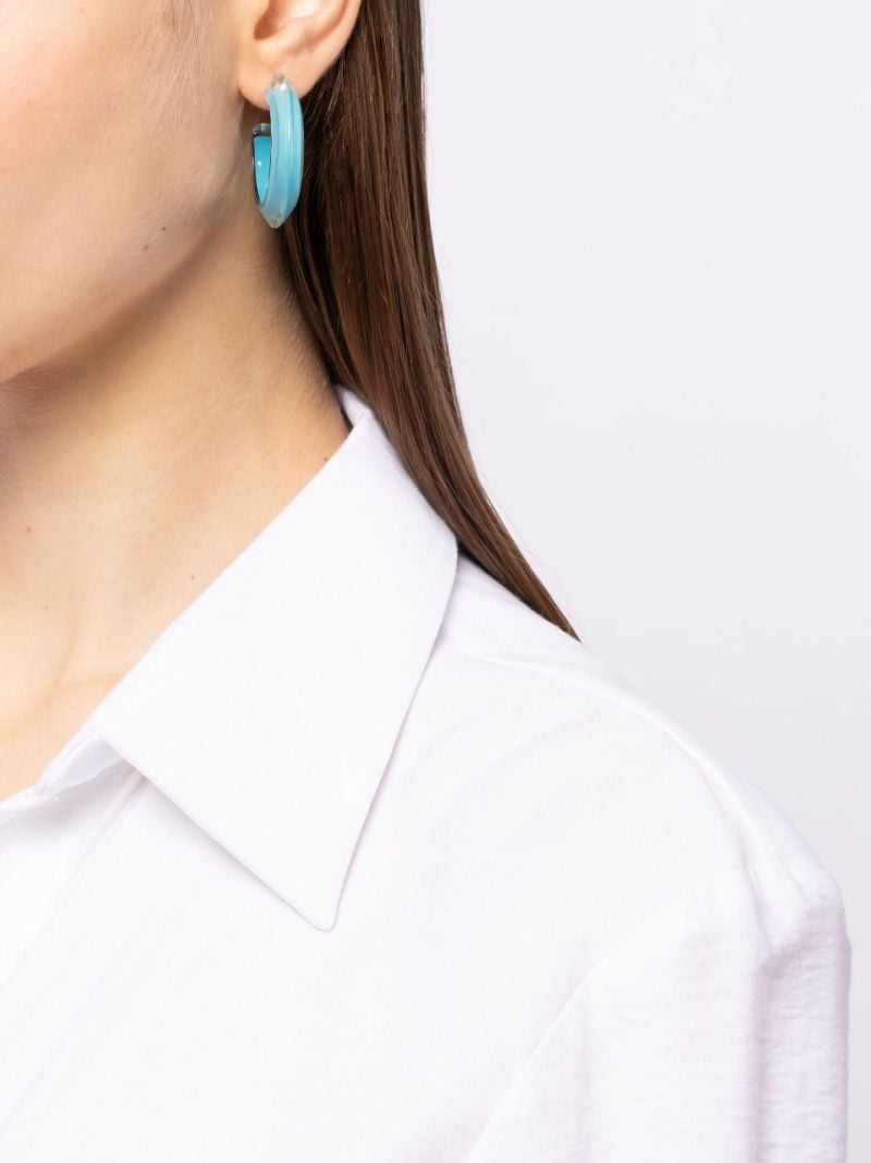 14k Yellow Gold Small Jelly Hoop Earrings