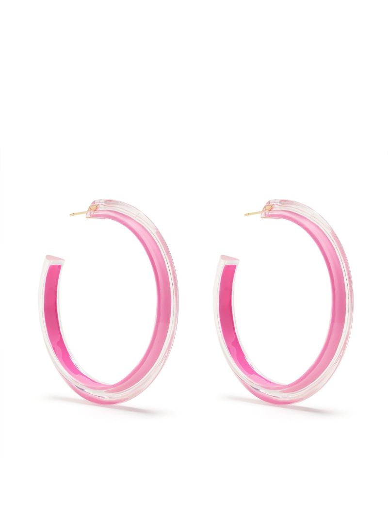 Gold-plated Jelly Medium Hoop Earrings