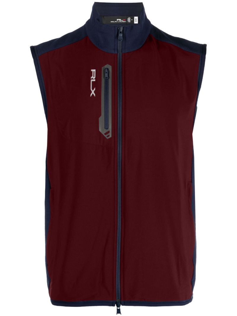 Blue Logo Print Gilet