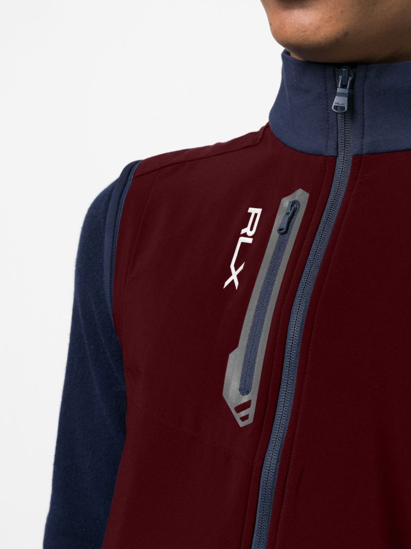 Blue Logo Print Gilet