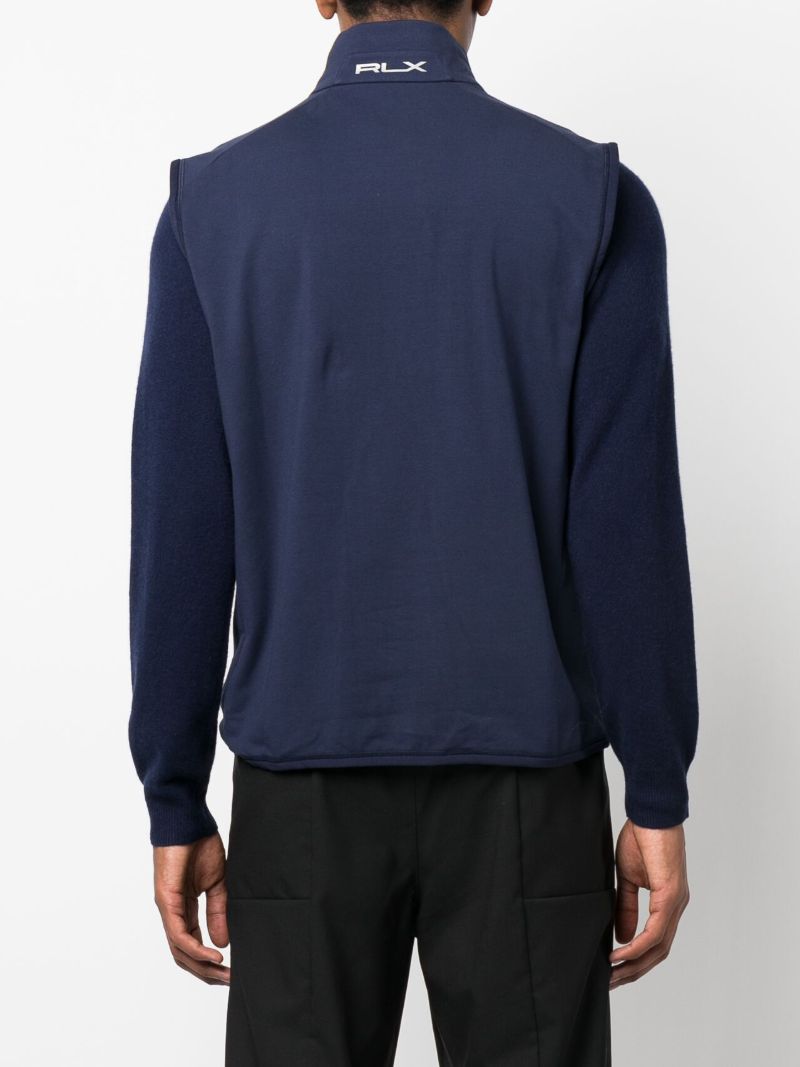 Blue Logo Print Gilet