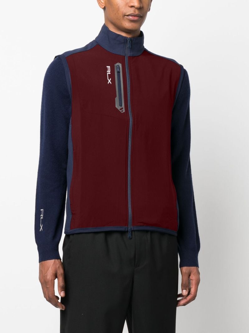 Blue Logo Print Gilet