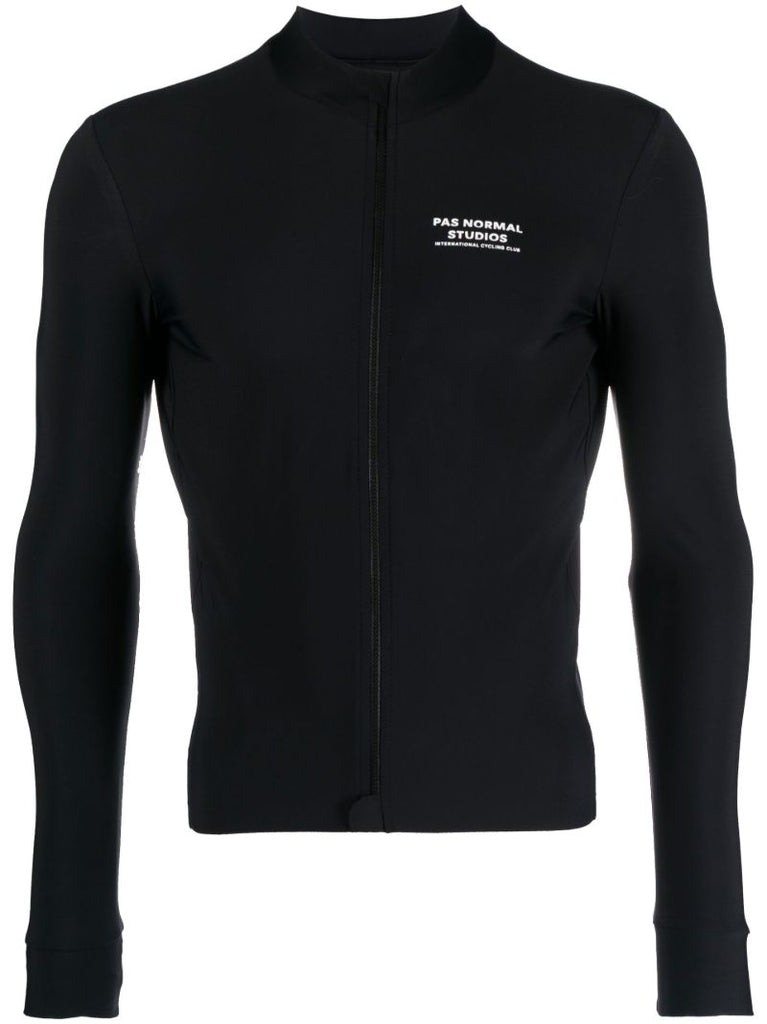 Black Mechanism Cycling Jersey Top