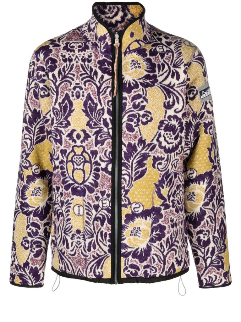 Purple Fleur Floral Jacquard Jacket