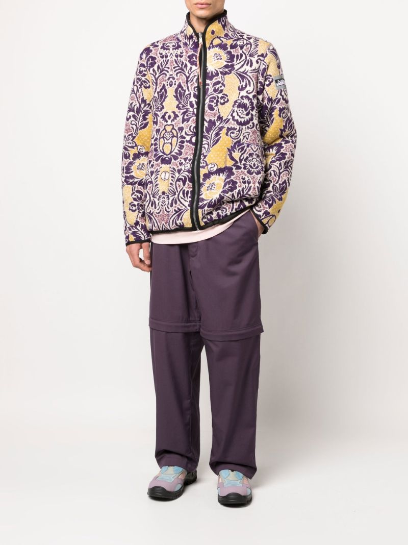 Purple Fleur Floral Jacquard Jacket
