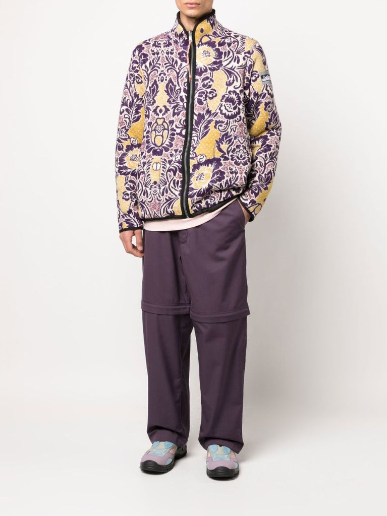 Purple Fleur Floral Jacquard Jacket