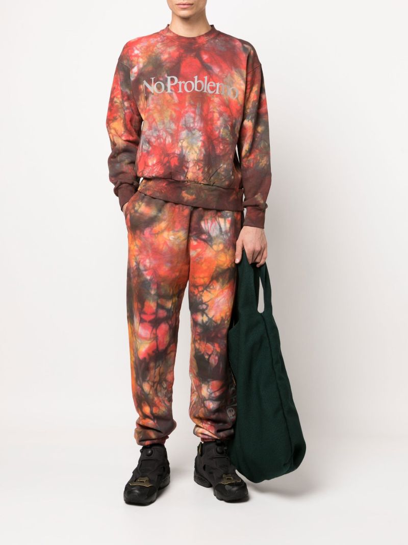 Orange No Problemo Tie-dye Sweatshirt
