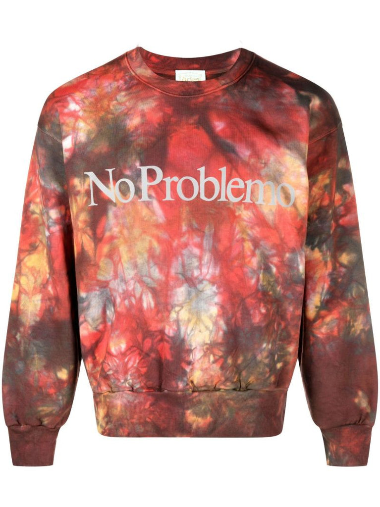 Orange No Problemo Tie-dye Sweatshirt