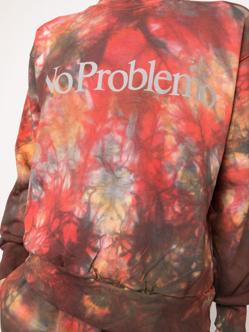 Orange No Problemo Tie-dye Sweatshirt