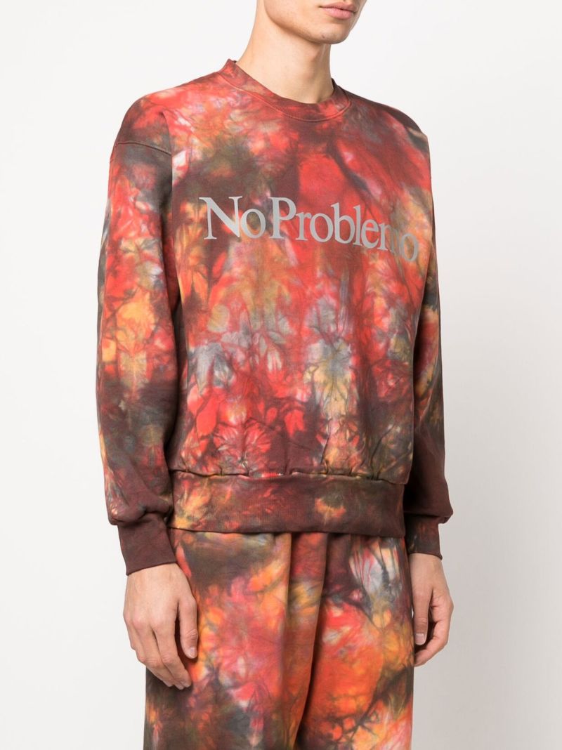 Orange No Problemo Tie-dye Sweatshirt