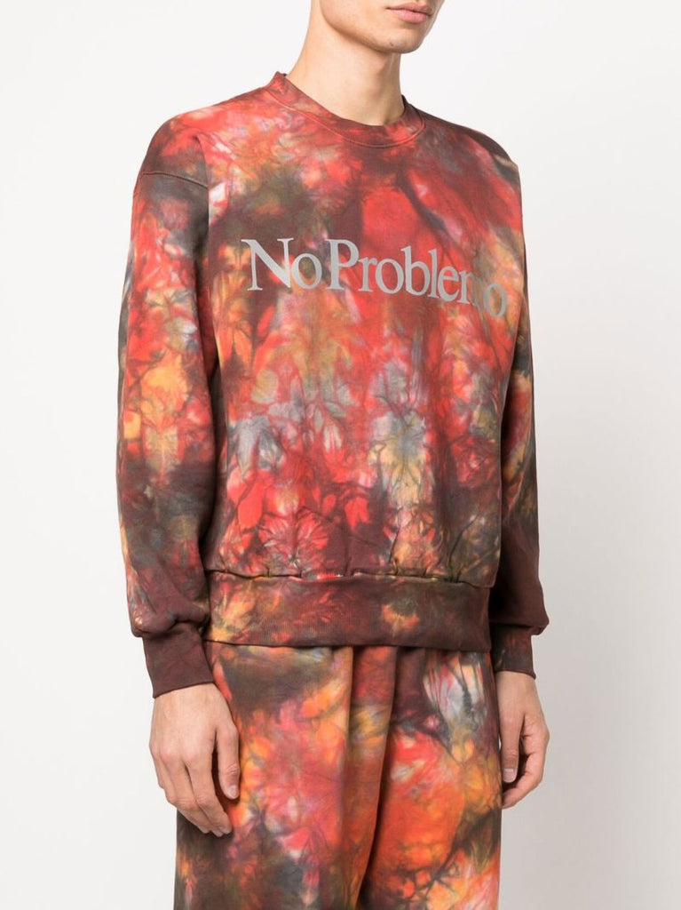 Orange No Problemo Tie-dye Sweatshirt