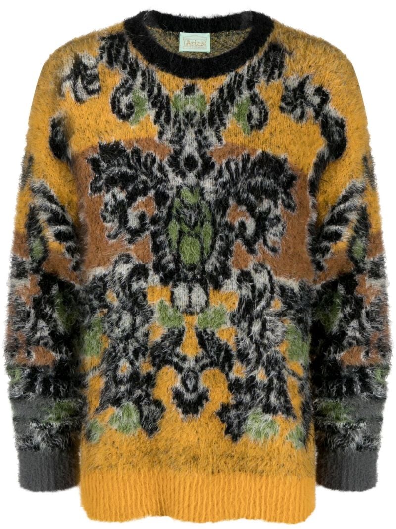 Yellow Fleur Chenille Sweater
