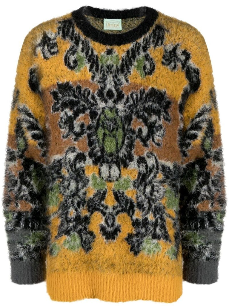 Yellow Fleur Chenille Sweater