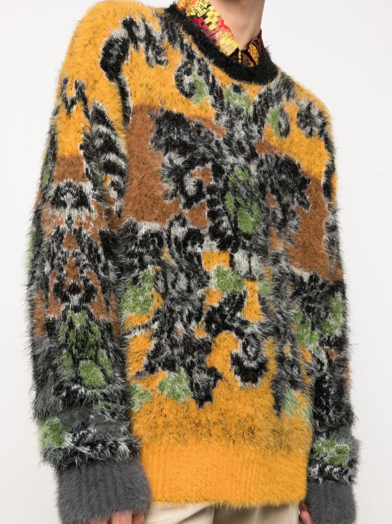Yellow Fleur Chenille Sweater