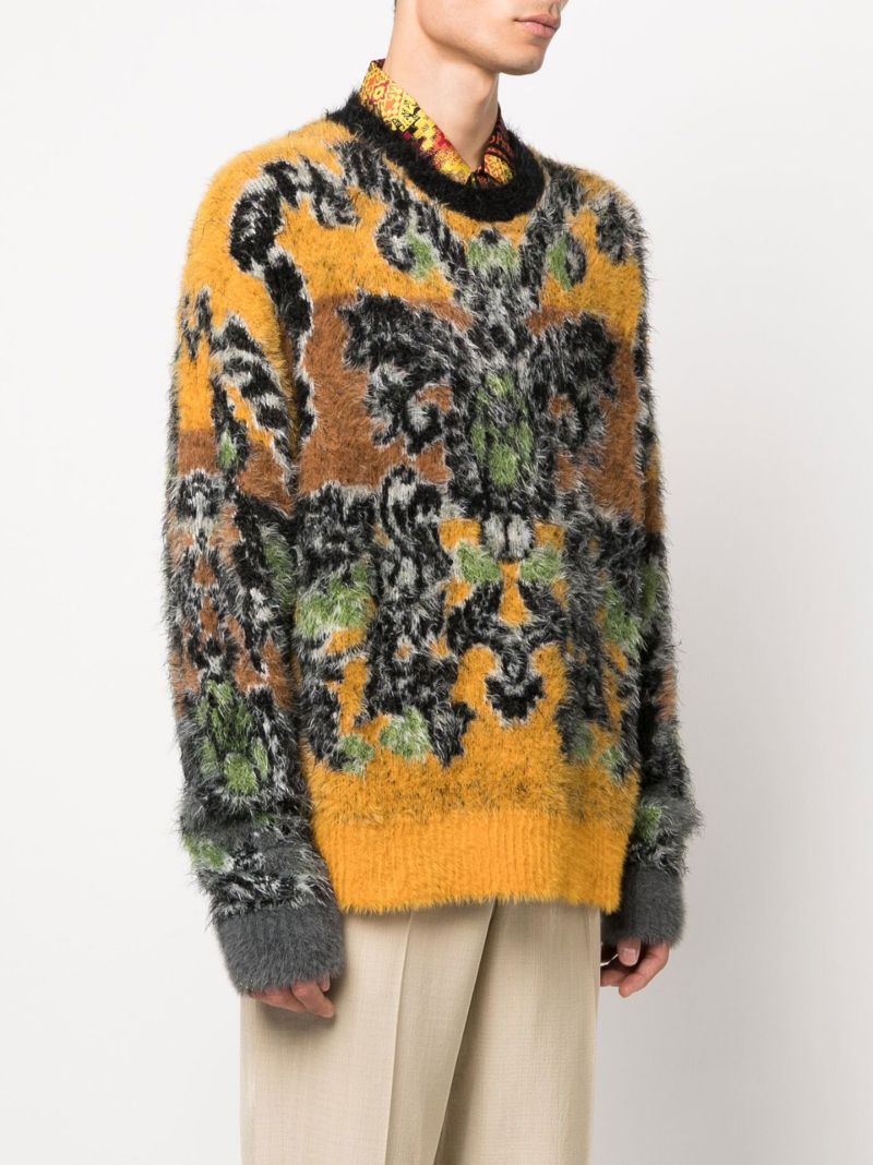 Yellow Fleur Chenille Sweater