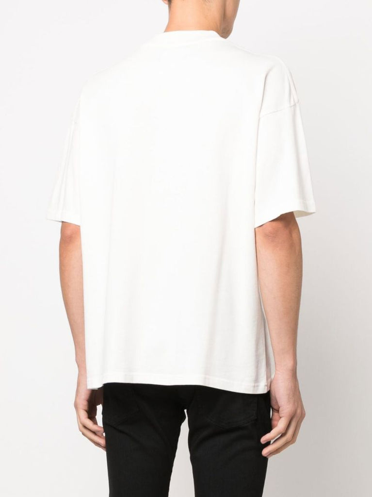 White Graphic Print Oversized T-shirt