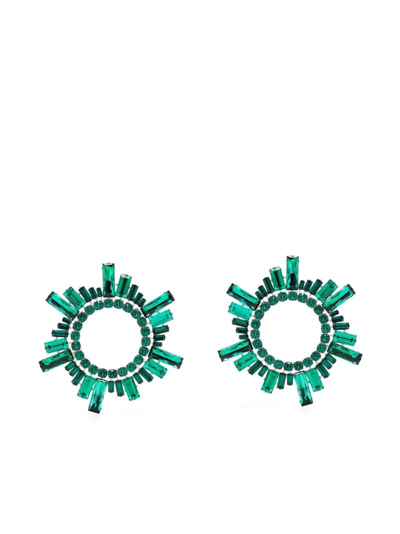 Green Begum Crystal-embellished Earrings