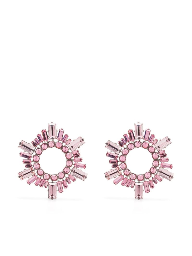 Pink Begum Crystal Earrings