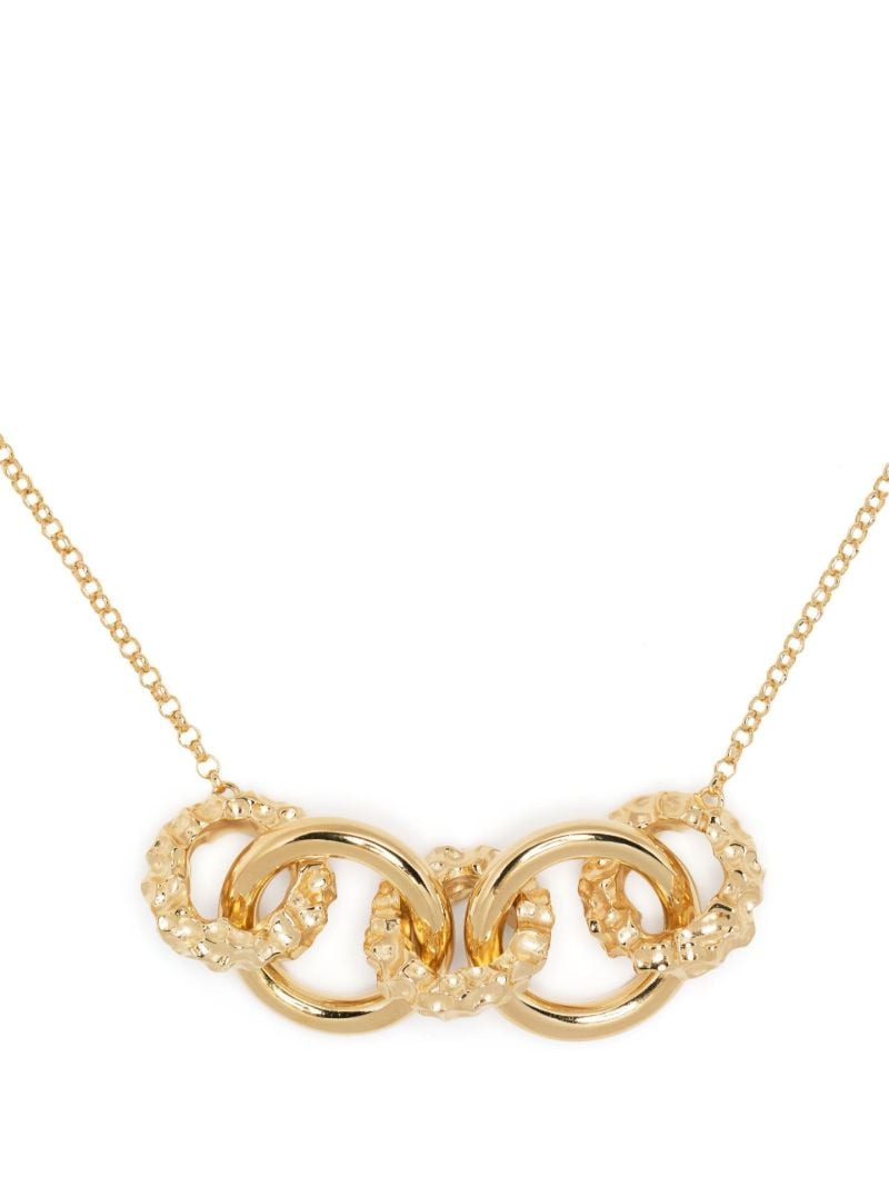 Gold-tone Ring-link Detail Necklace