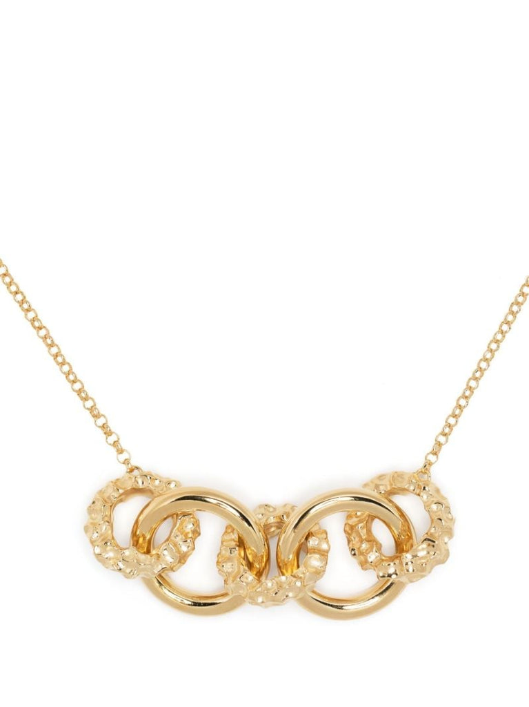 Gold-tone Ring-link Detail Necklace