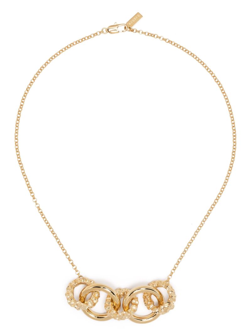 Gold-tone Ring-link Detail Necklace
