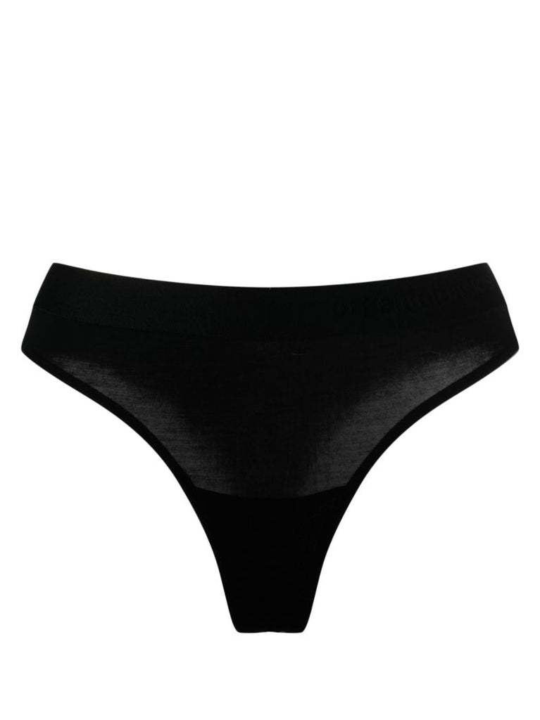 Black Lite Tanga Briefs Set