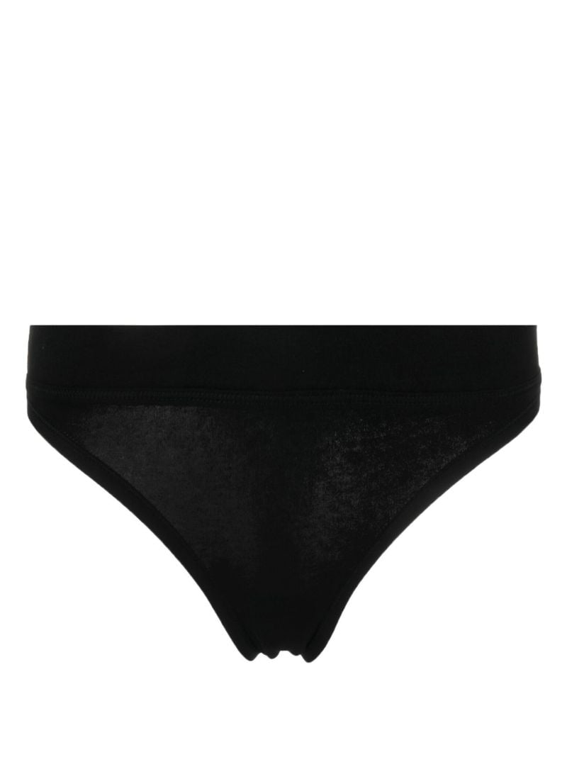 Black Organic Cotton Thong Set