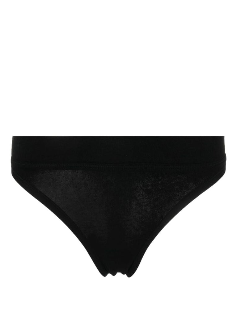 Black Organic Cotton Thong Set