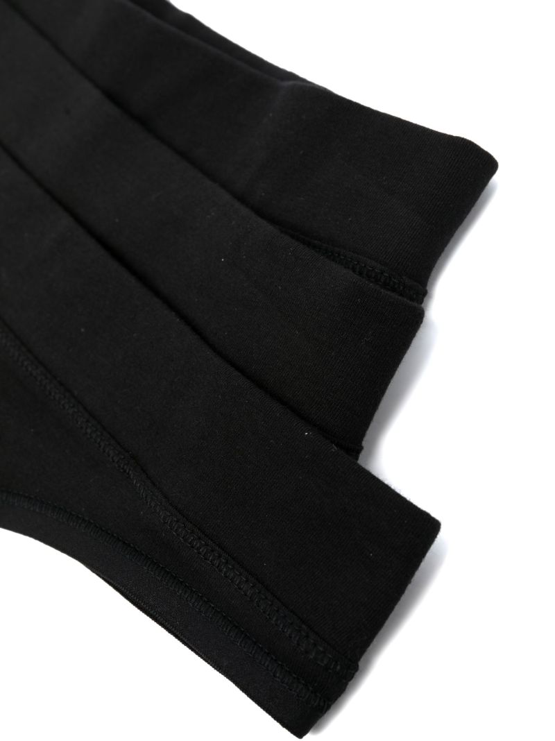 Black Organic Cotton Thong Set