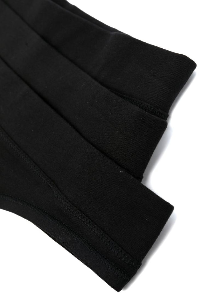 Black Organic Cotton Thong Set