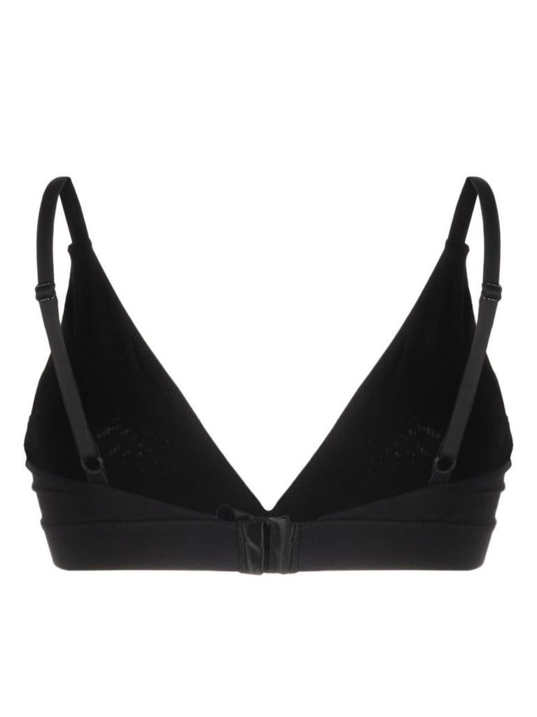 Black Organic Cotton Triangle Bra Set