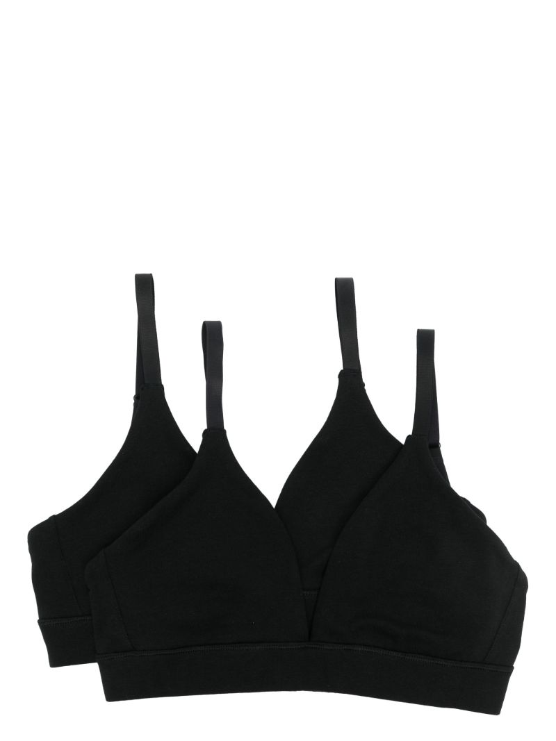 Black Organic Cotton Triangle Bra Set