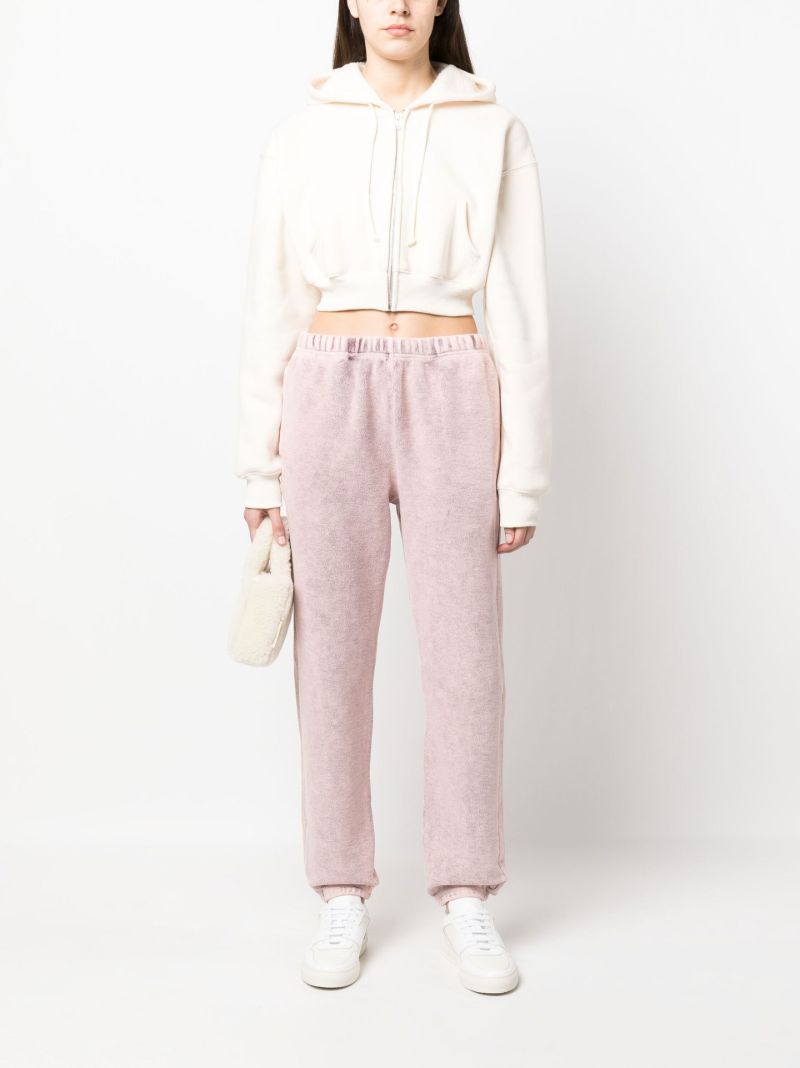 Pink Acid Wash Track Pants