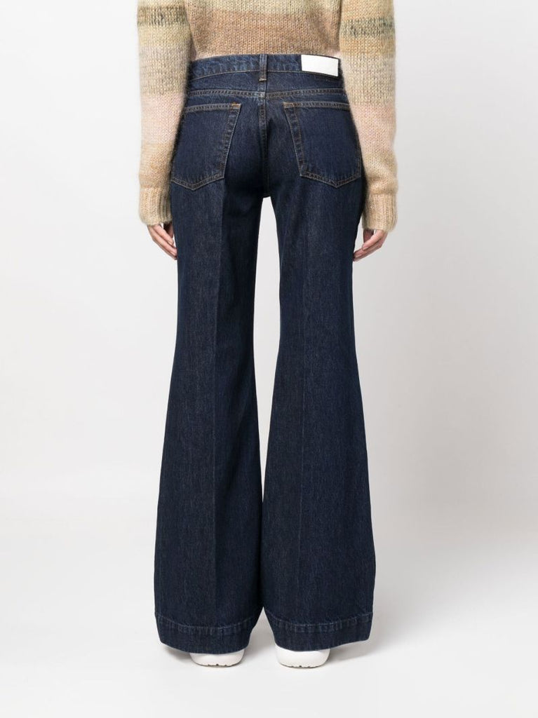 Blue Ã¢â_x0082_¬Ë_x009c_70s Low-rise Flared Jeans